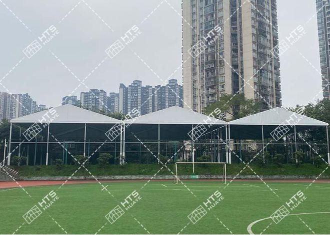 华烨体育篷房给你稳稳的课堂体验凯发k8登录大雨、强风也不怕(图5)