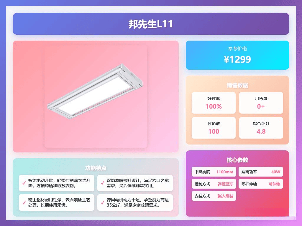 推荐：这6款实用又省心！邦先生智能晾衣架